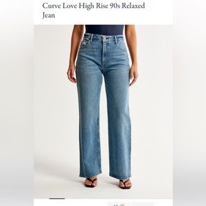 Abercrombie Curve Love High Rise 90s Relaxed Jean Size 28/6 Long